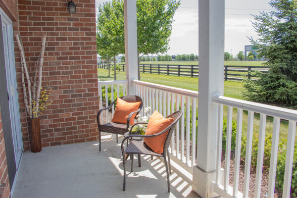 Apartment Porch at Canyon Club at Perry Crossing apartments in Plainfield IN