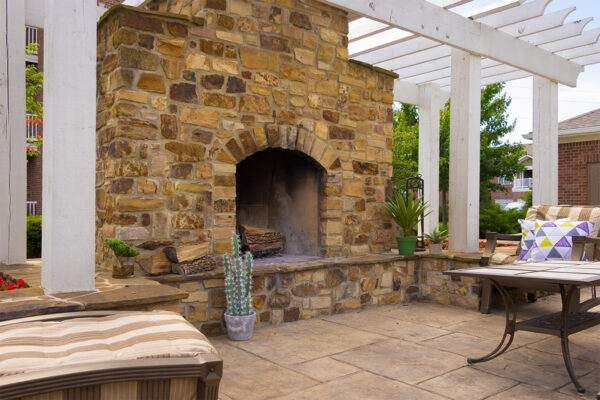 outside firepit at Canyon Club at Perry Crossing apartments in Plainfield IN