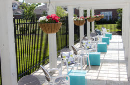 apartment patio at Canyon Club at Perry Crossing apartments in Plainfield IN