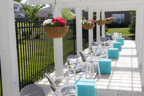 apartment patio at Canyon Club at Perry Crossing apartments in Plainfield IN
