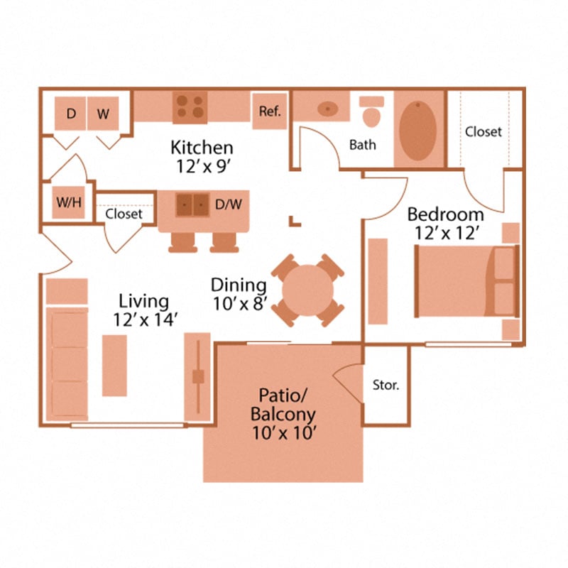 canon club at perry crossing apartments floor plan a