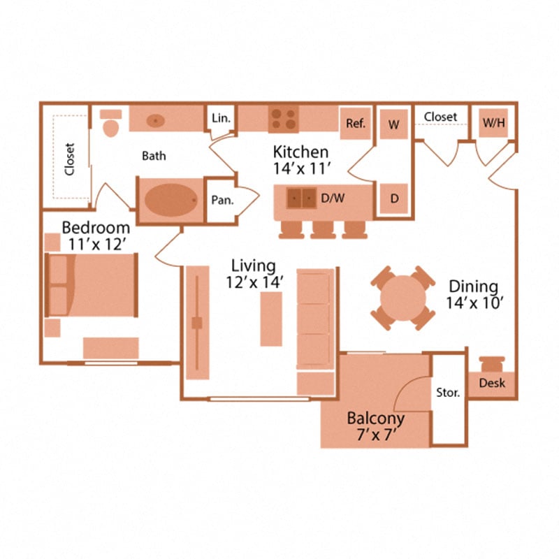 canon club at perry crossing apartments floor plan a1