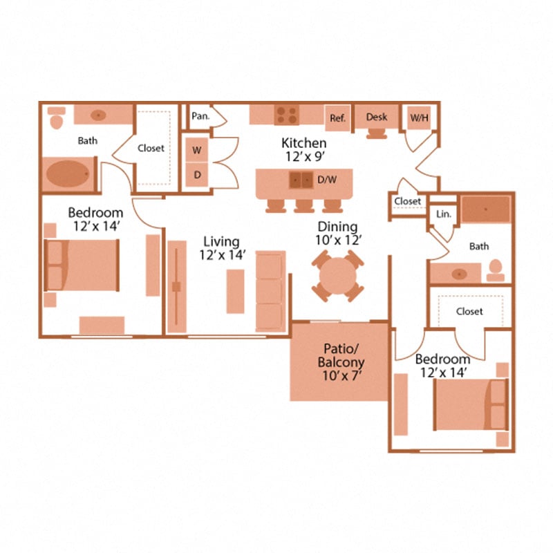 canon club at perry crossing apartments floor plan c1