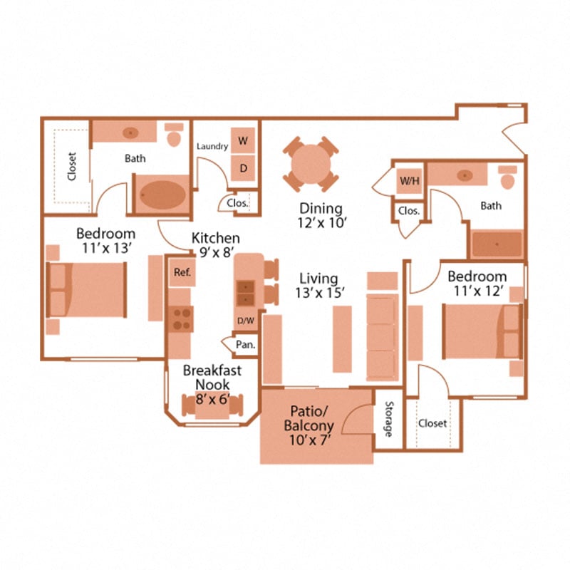 canon club at perry crossing apartments floor plan c2