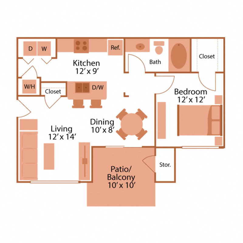 canon club at perry crossing apartments floor plan a