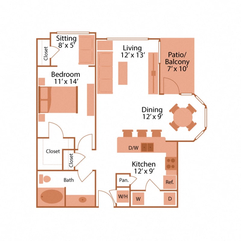 canon club at perry crossing apartments floor plan a2